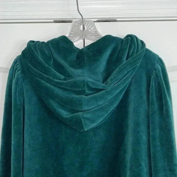 Reflex Green Zip Front Velour Hoodie - Picture 14 of 14